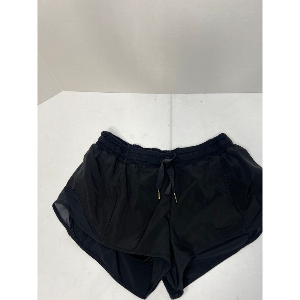 Lululemon Athletic Running Shorts Quick Dry Zip Pockets Workout Training Black